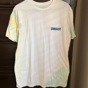 Quiksilver white tie dyed T shirt